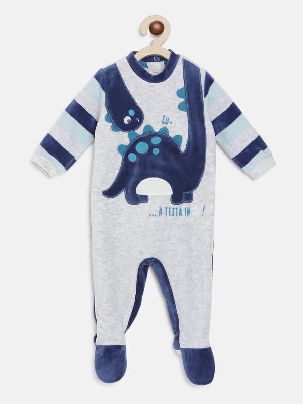 Velour Babysuit-Back Opening image number null